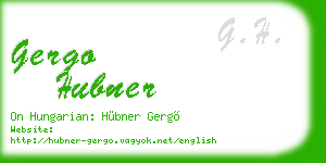 gergo hubner business card